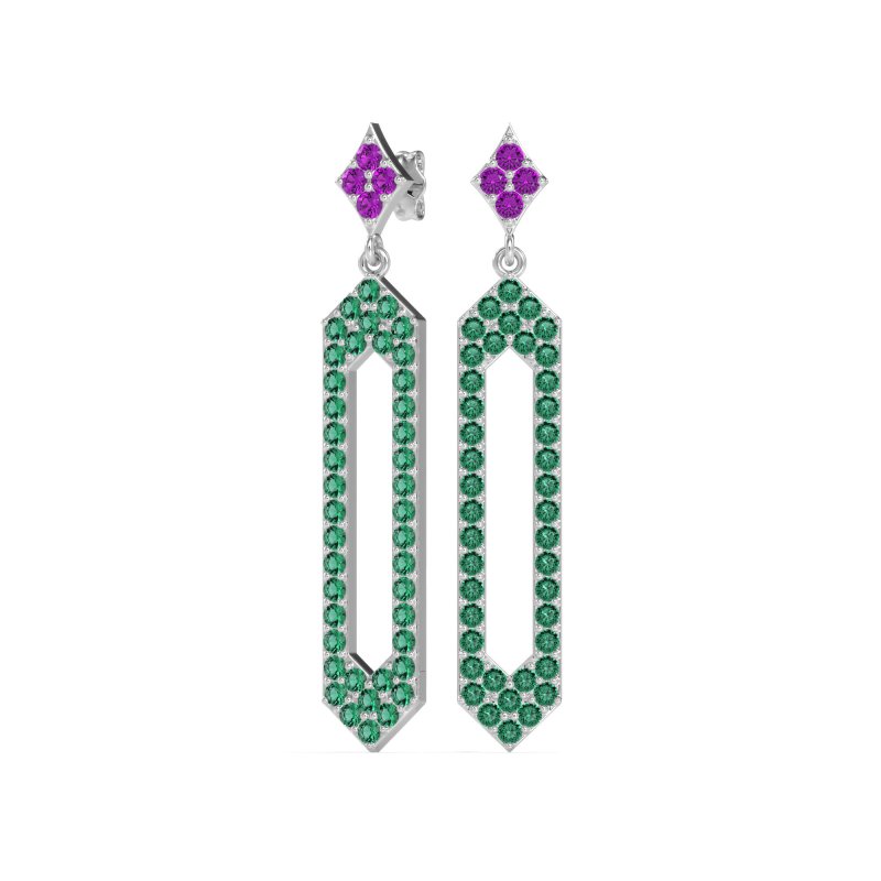 Paper Clip Dangling Drop Earrings