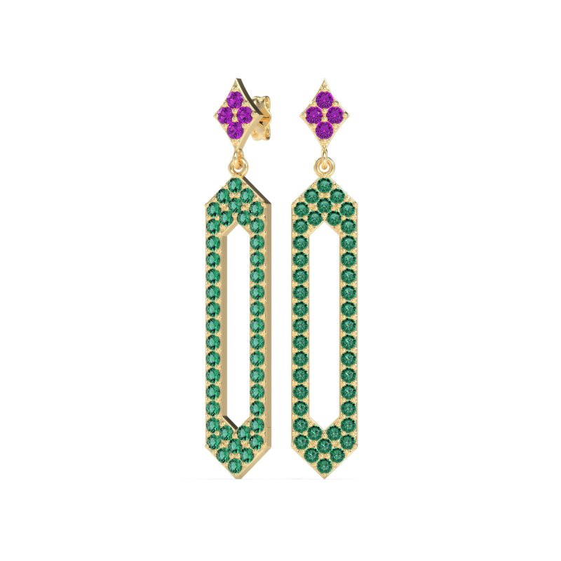 Paper Clip Dangling Drop Earrings
