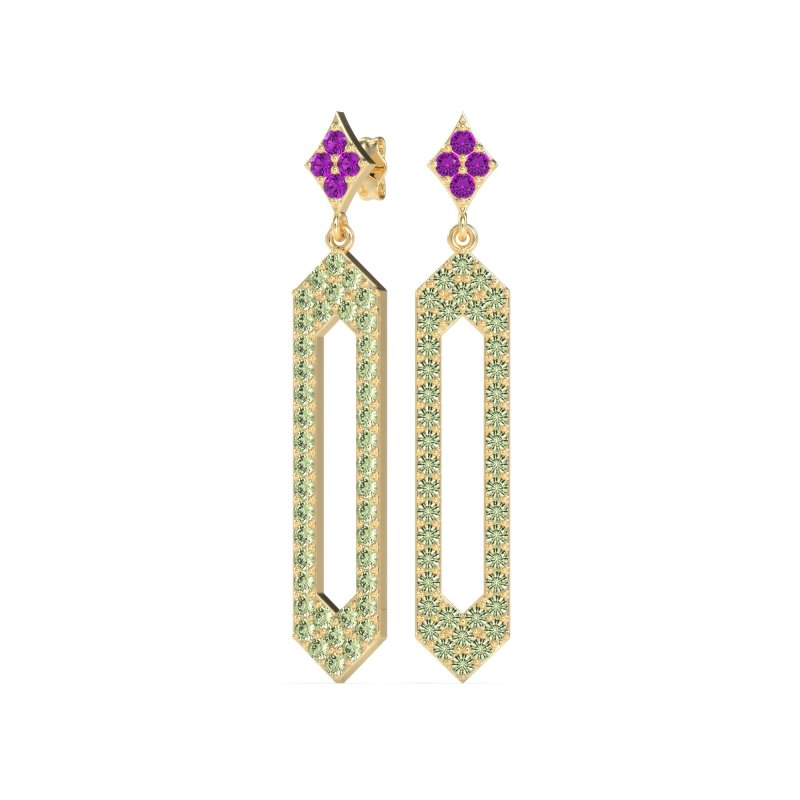 Paper Clip Dangling Drop Earrings