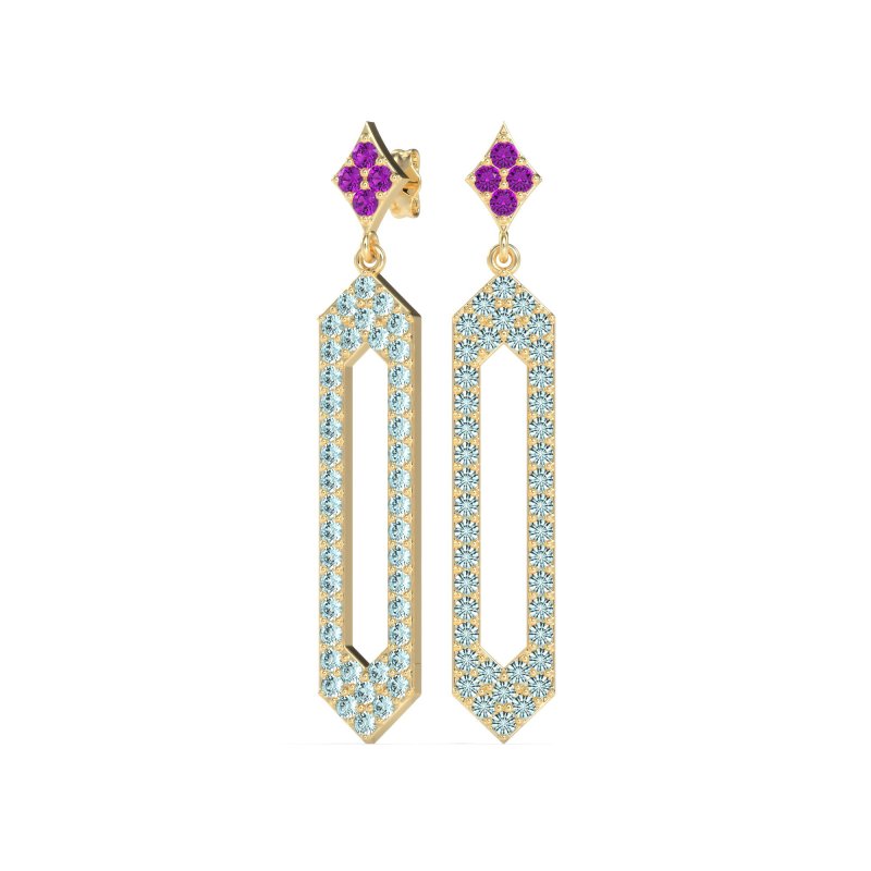 Paper Clip Dangling Drop Earrings