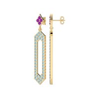Paper Clip Dangling Drop Earrings