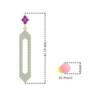 Paper Clip Dangling Drop Earrings