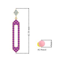 Paper Clip Dangling Drop Earrings