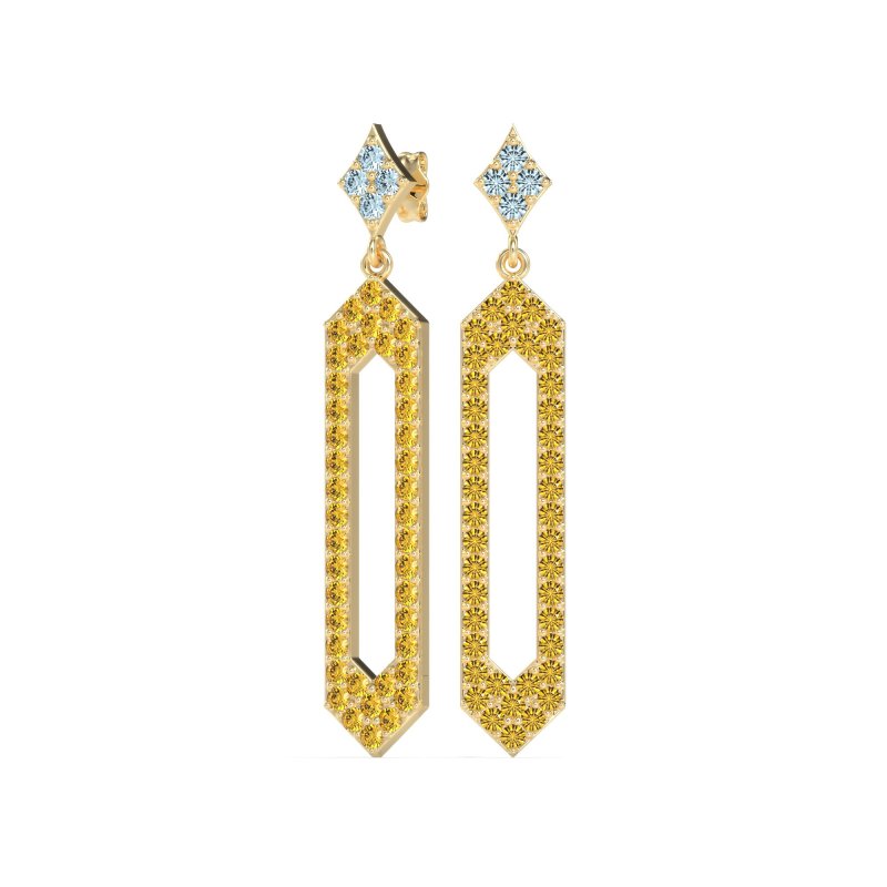 Paper Clip Dangling Drop Earrings