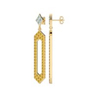Paper Clip Dangling Drop Earrings