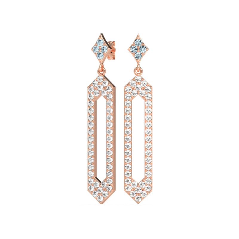 Paper Clip Dangling Drop Earrings
