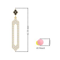 Paper Clip Dangling Drop Earrings