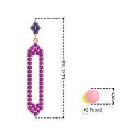 Paper Clip Dangling Drop Earrings