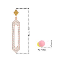 Paper Clip Dangling Drop Earrings