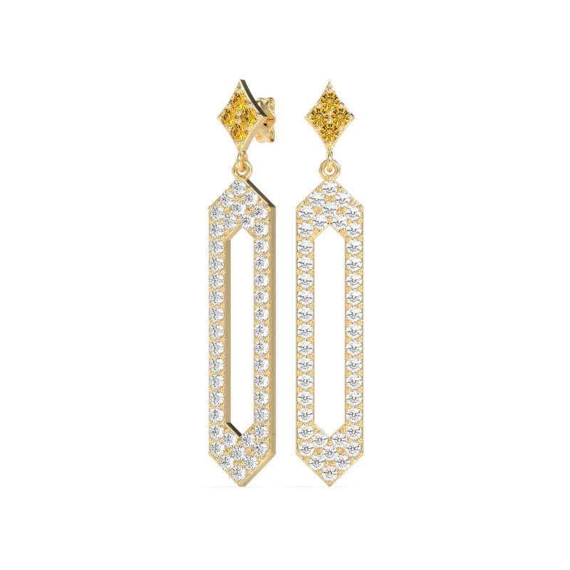 Paper Clip Dangling Drop Earrings