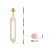 Paper Clip Dangling Drop Earrings