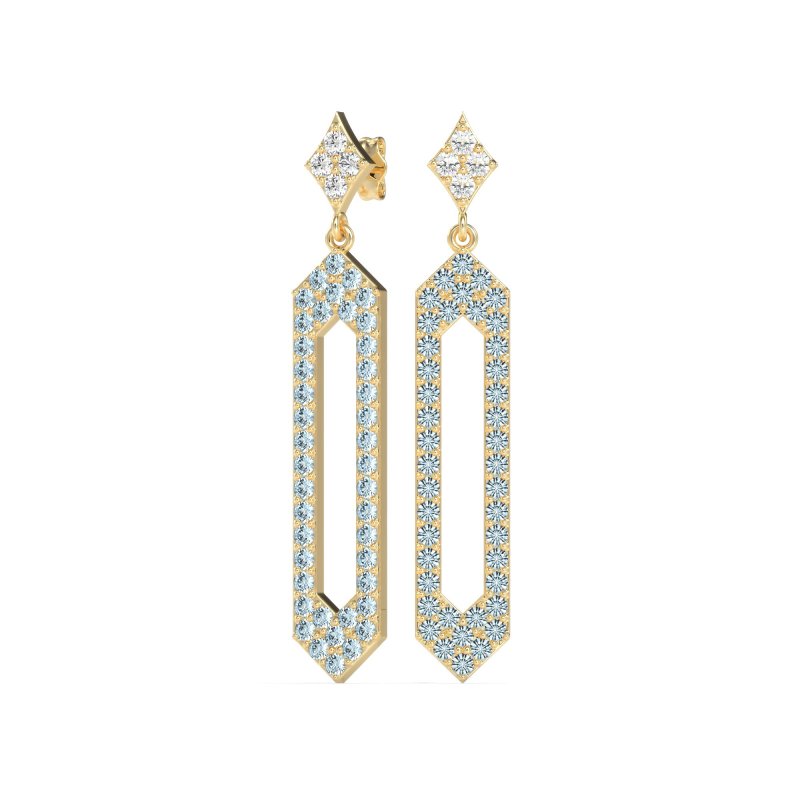 Paper Clip Dangling Drop Earrings