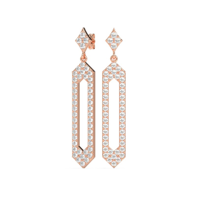 Paper Clip Dangling Drop Earrings