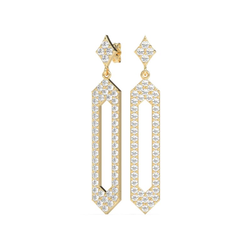 Paper Clip Dangling Drop Earrings