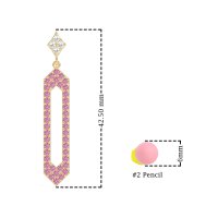 Paper Clip Dangling Drop Earrings