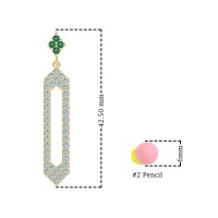 Paper Clip Dangling Drop Earrings