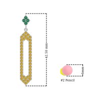 Paper Clip Dangling Drop Earrings