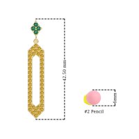 Paper Clip Dangling Drop Earrings