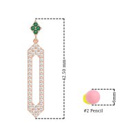 Paper Clip Dangling Drop Earrings