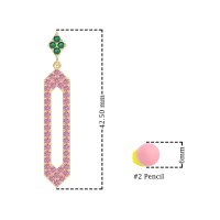 Paper Clip Dangling Drop Earrings