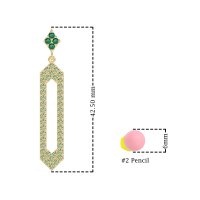 Paper Clip Dangling Drop Earrings