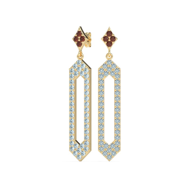 Paper Clip Dangling Drop Earrings