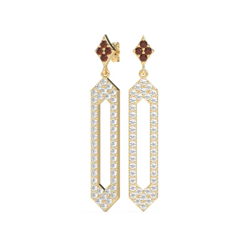 Paper Clip Dangling Drop Earrings