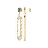 Paper Clip Dangling Drop Earrings