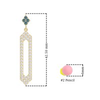 Paper Clip Dangling Drop Earrings