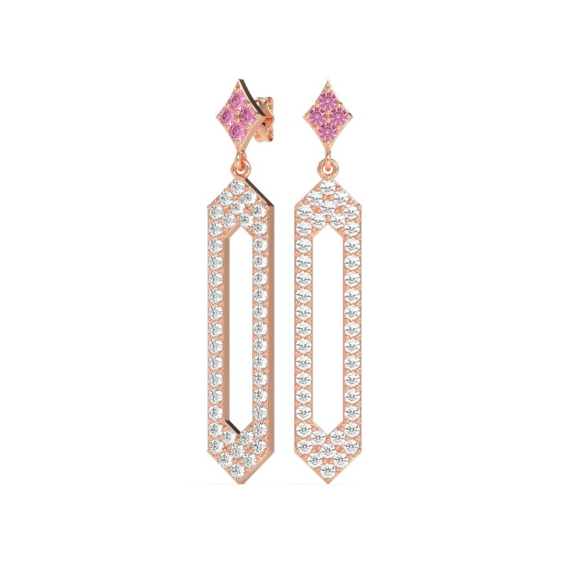 Paper Clip Dangling Drop Earrings