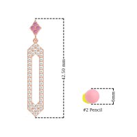 Paper Clip Dangling Drop Earrings