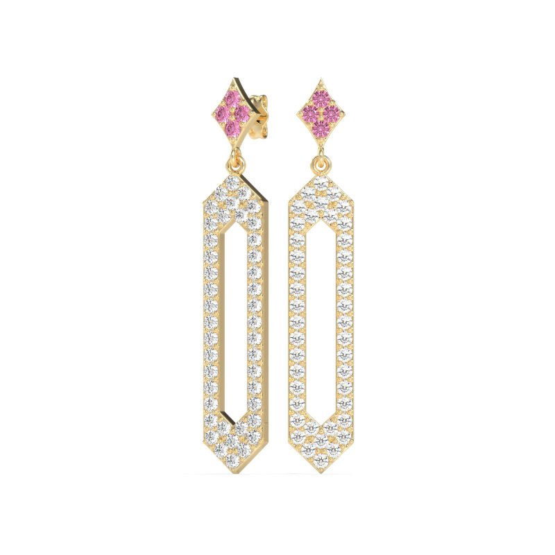 Paper Clip Dangling Drop Earrings