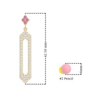 Paper Clip Dangling Drop Earrings