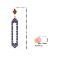 Paper Clip Dangling Drop Earrings