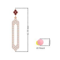 Paper Clip Dangling Drop Earrings