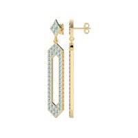 Paper Clip Dangling Drop Earrings