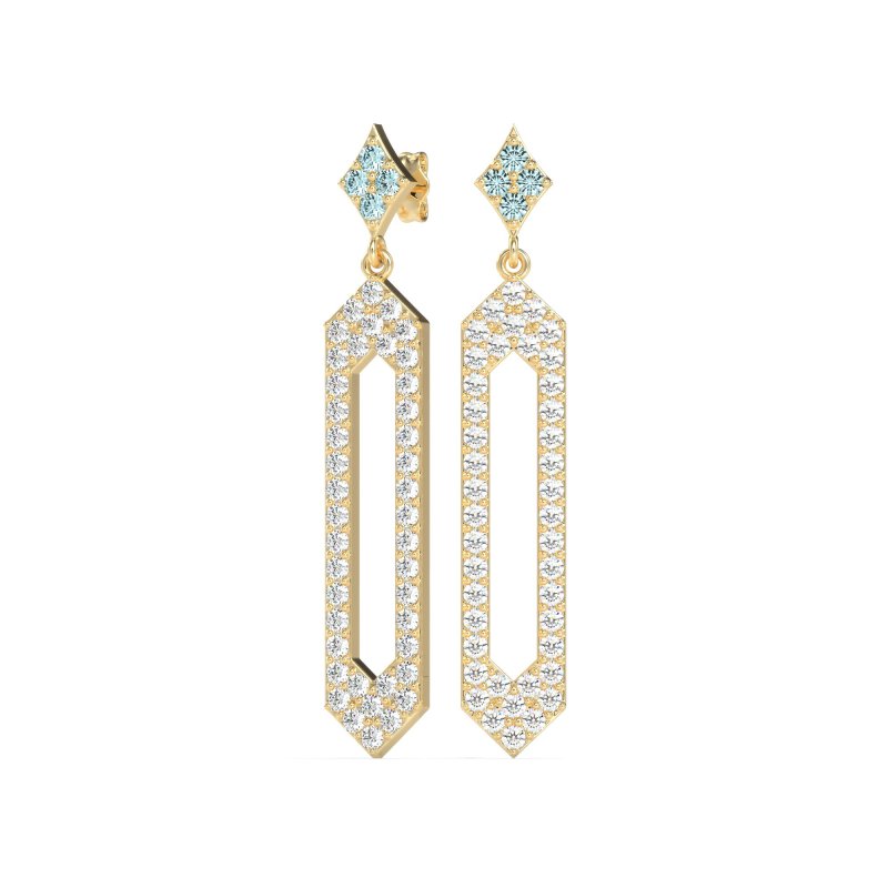 Paper Clip Dangling Drop Earrings