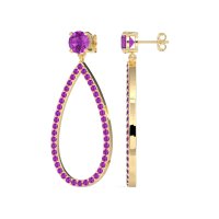 Pave Open Tear-Drop Earrings