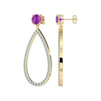 Pave Open Tear-Drop Earrings