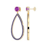 Pave Open Tear-Drop Earrings