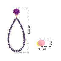 Pave Open Tear-Drop Earrings