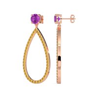 Pave Open Tear-Drop Earrings