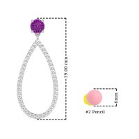 Pave Open Tear-Drop Earrings