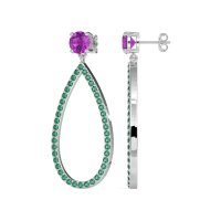 Pave Open Tear-Drop Earrings