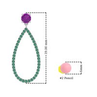 Pave Open Tear-Drop Earrings