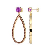 Pave Open Tear-Drop Earrings