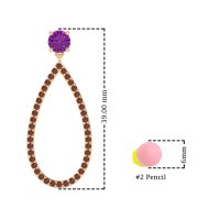 Pave Open Tear-Drop Earrings