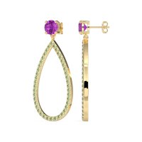 Pave Open Tear-Drop Earrings