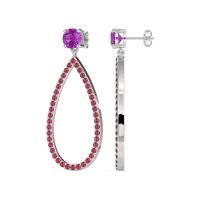 Pave Open Tear-Drop Earrings