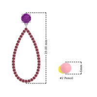 Pave Open Tear-Drop Earrings